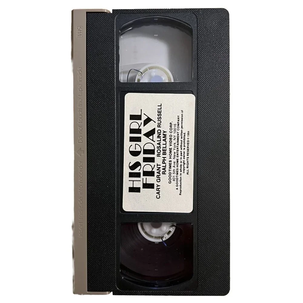 His Girl Friday VHS 1986 – 1940 Classic Film Cary Grant Rosalind Russell